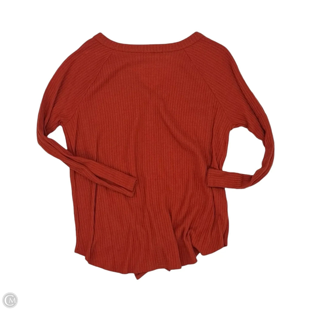 Top Long Sleeve By Kim & Cami In Orange, Size: S