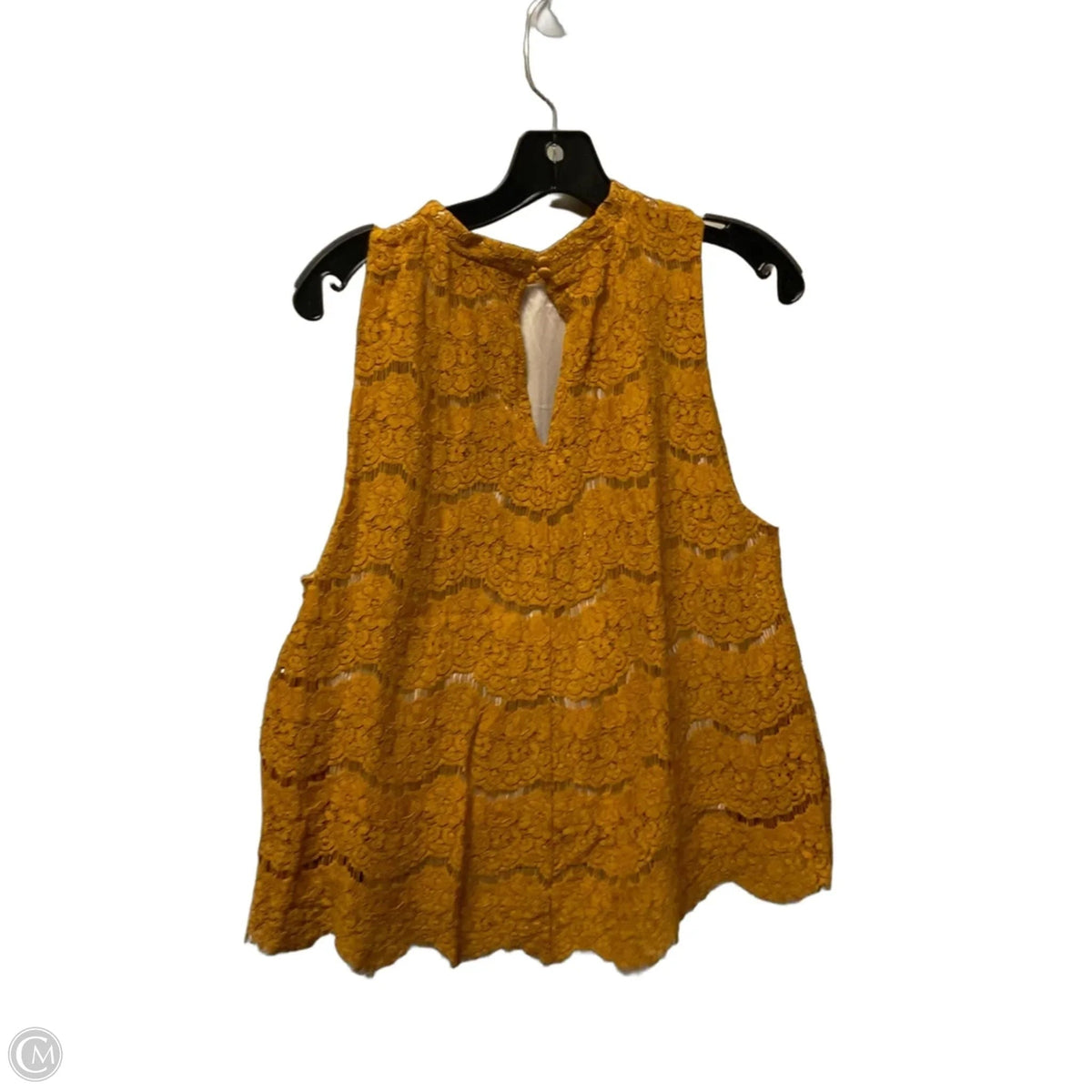 Top Sleeveless By Love Fire In Yellow, Size: Xl