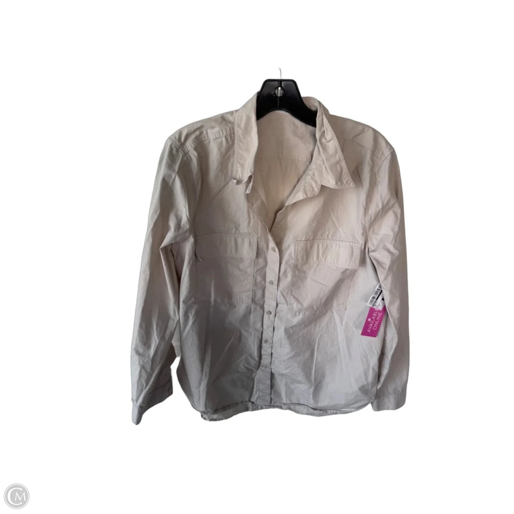 Top Long Sleeve By Babaton In Tan, Size: M