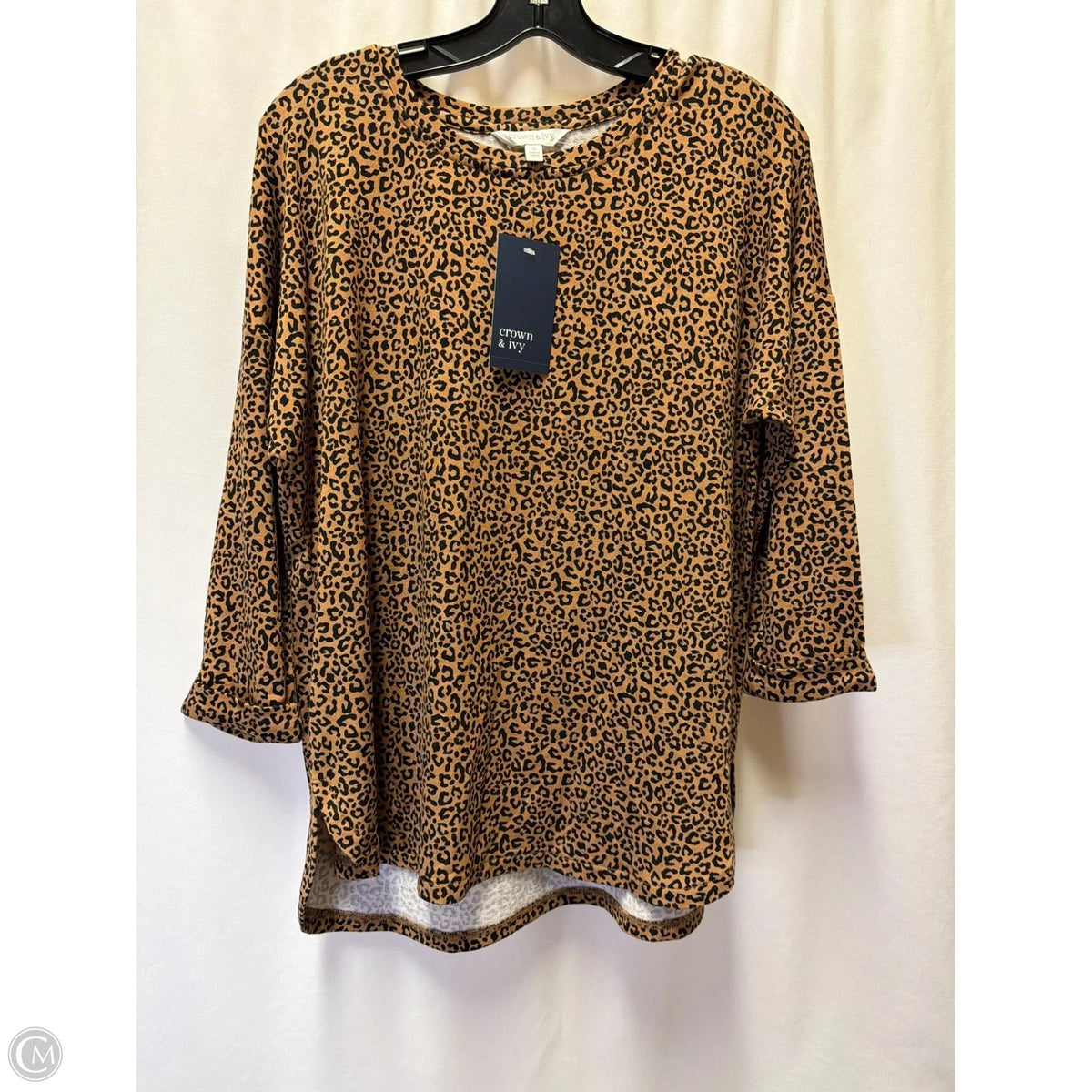 Top Long Sleeve By Crown And Ivy In Animal Print, Size: S