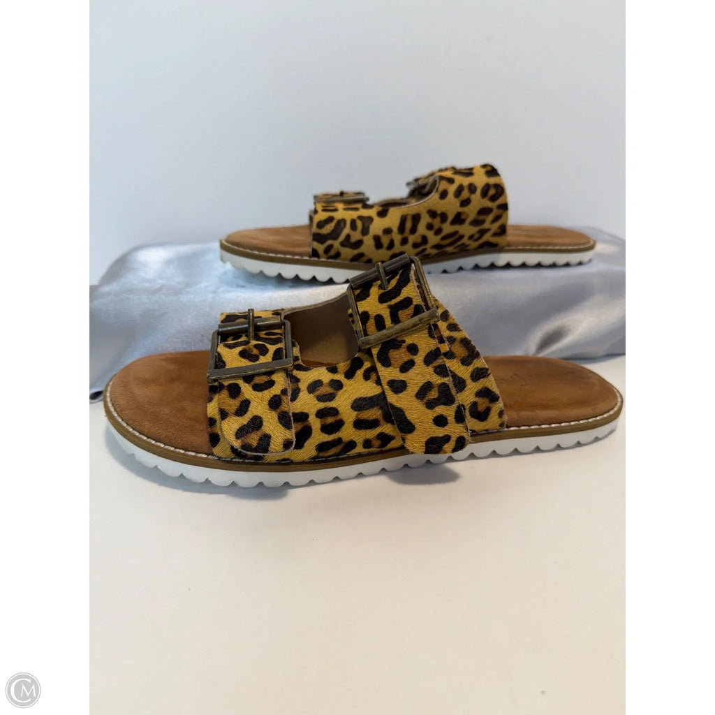 Sandals Flats By Diba In Animal Print, Size: 8.5
