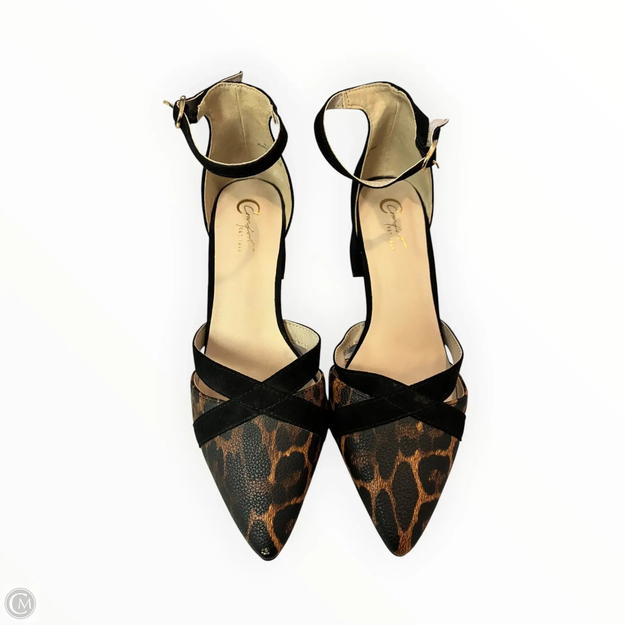Shoes Heels Block By Comfort Casual In Animal Print, Size: 6