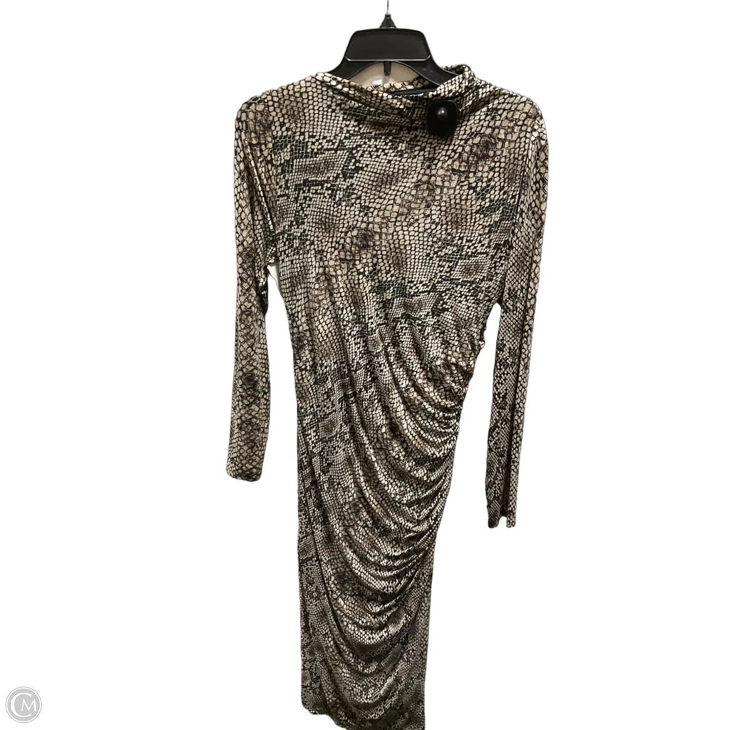Dress Casual Maxi By White House Black Market In Snakeskin Print, Size: M