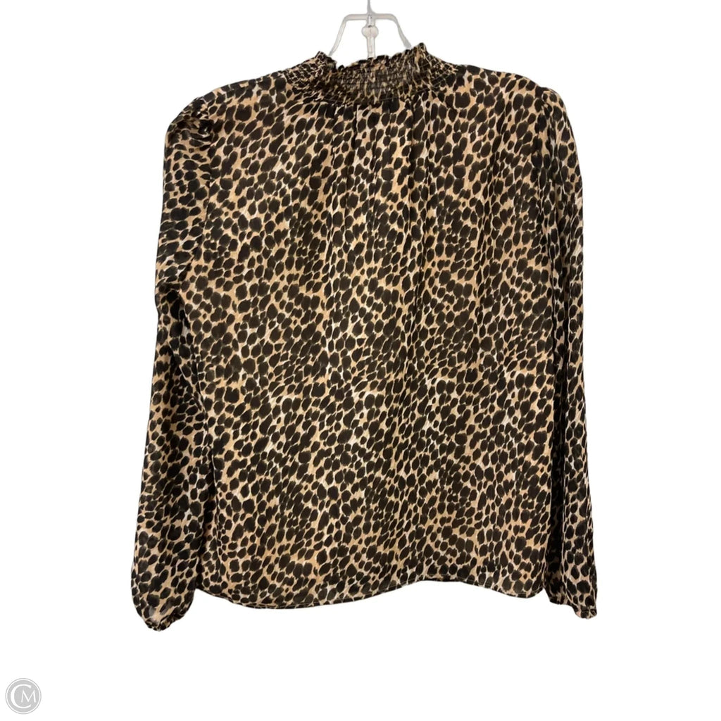 Top Long Sleeve By J. Crew In Animal Print, Size: Xs