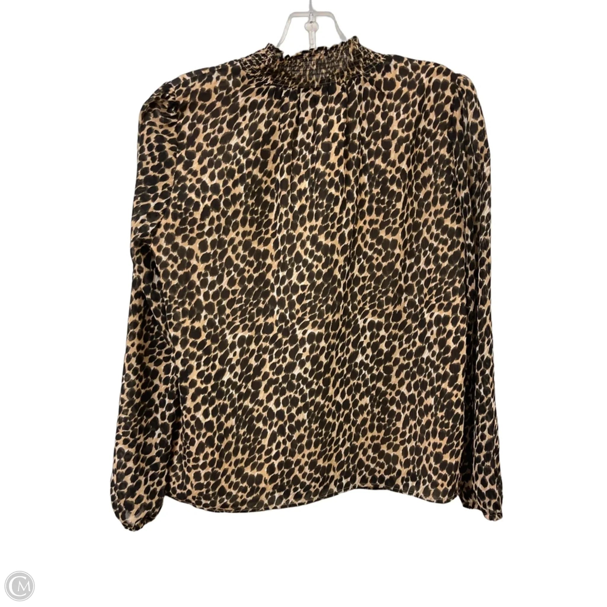 Top Long Sleeve By J. Crew In Animal Print, Size: Xs