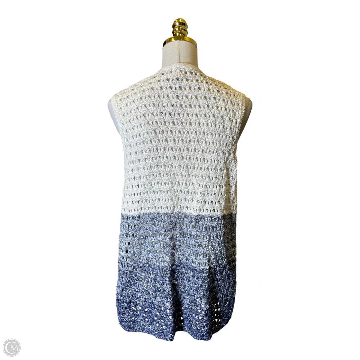 Vest Other By Chicos In Blue & Cream, Size: S