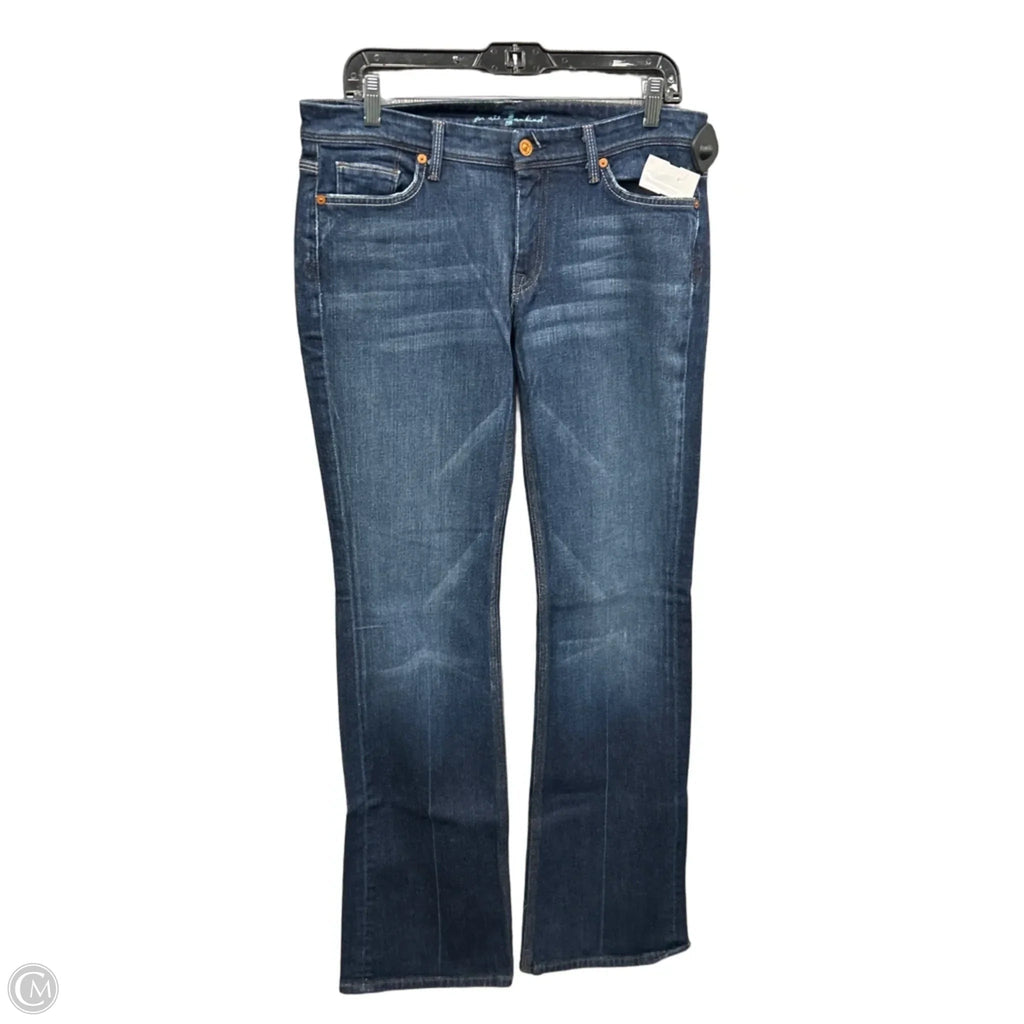 Jeans Straight By 7 For All Mankind In Blue Denim, Size: 12