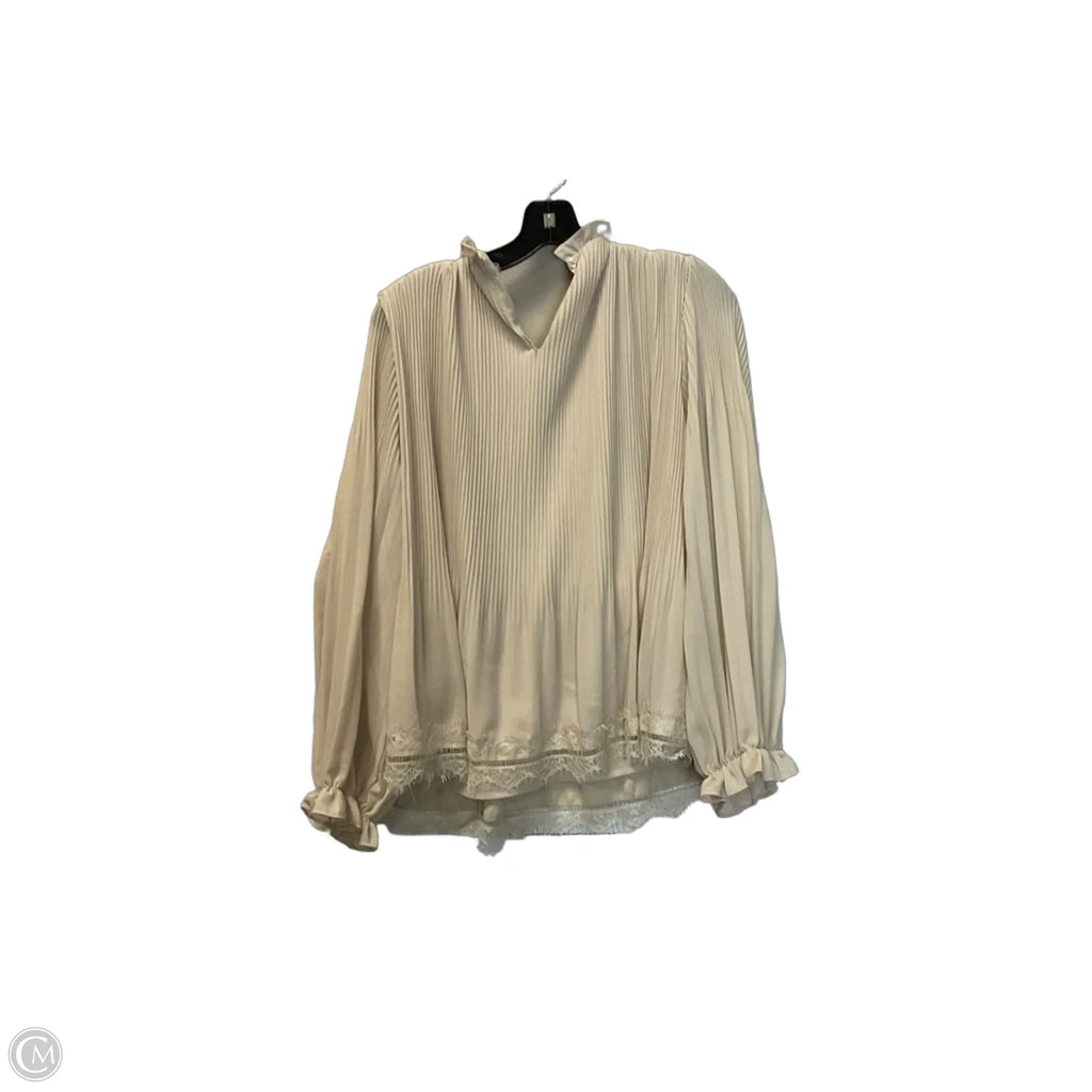 Top Long Sleeve By Cato In Yellow, Size: Xl