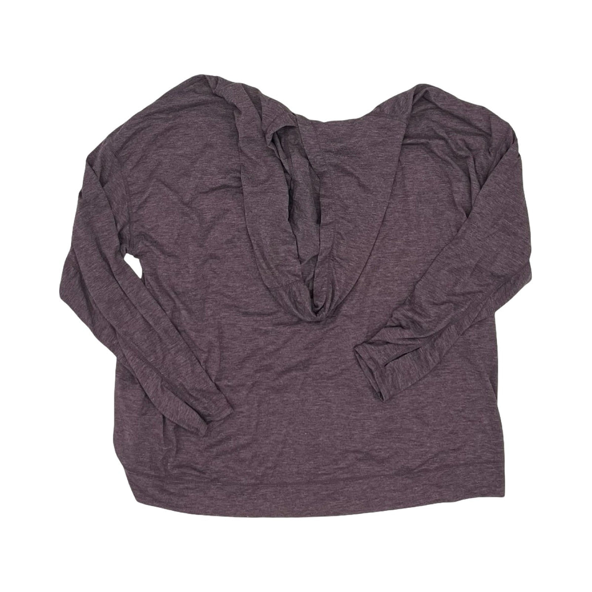 Athletic Top Ls Hoodie By 90 Degrees By Reflex In Purple, Size:1X