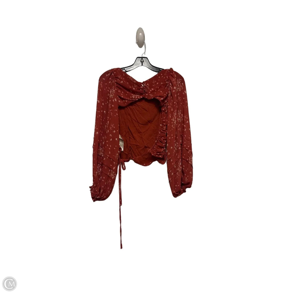 Top Long Sleeve By Free People In Floral Print, Size: Xs