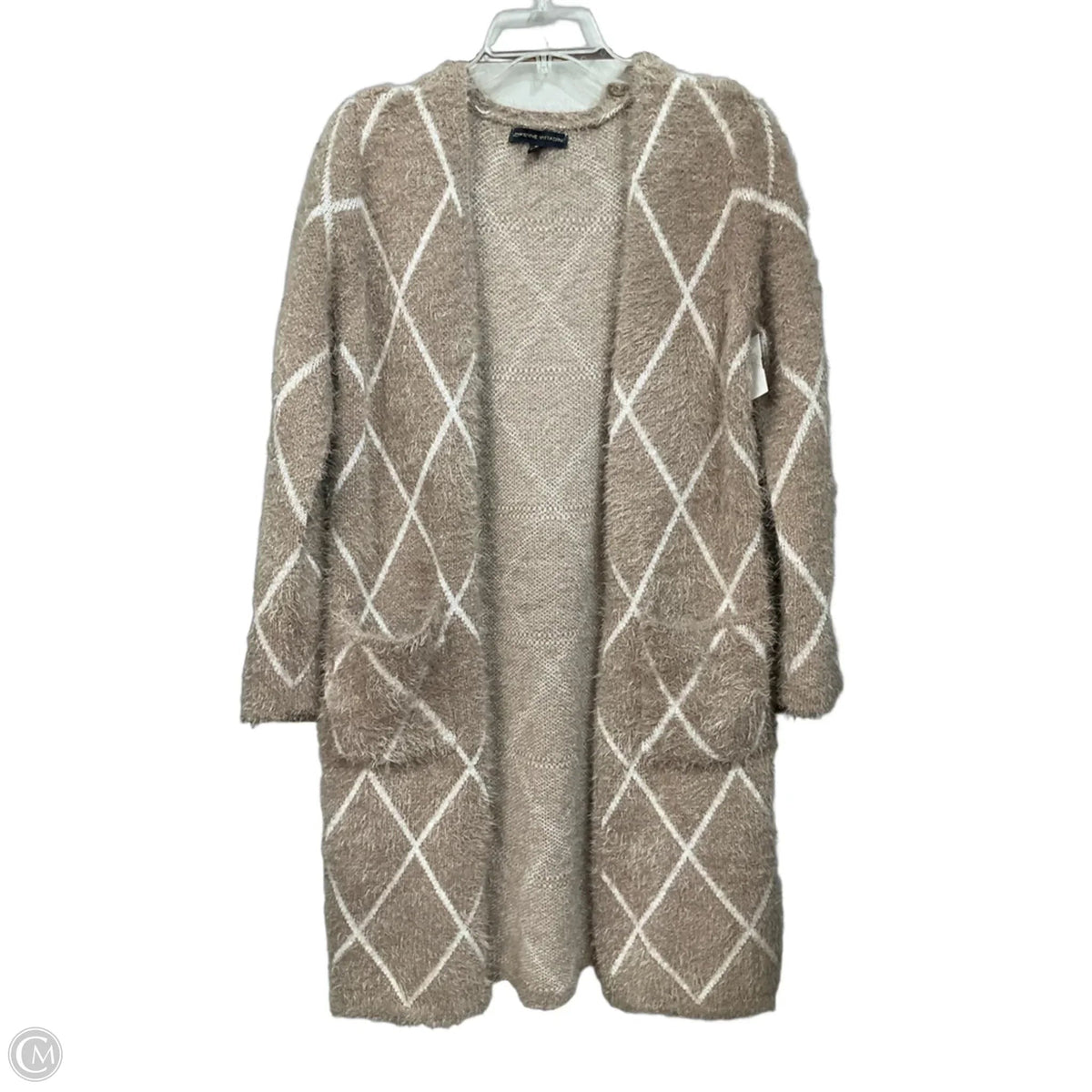 Cardigan By Adrienne Vittadini In Tan, Size: M