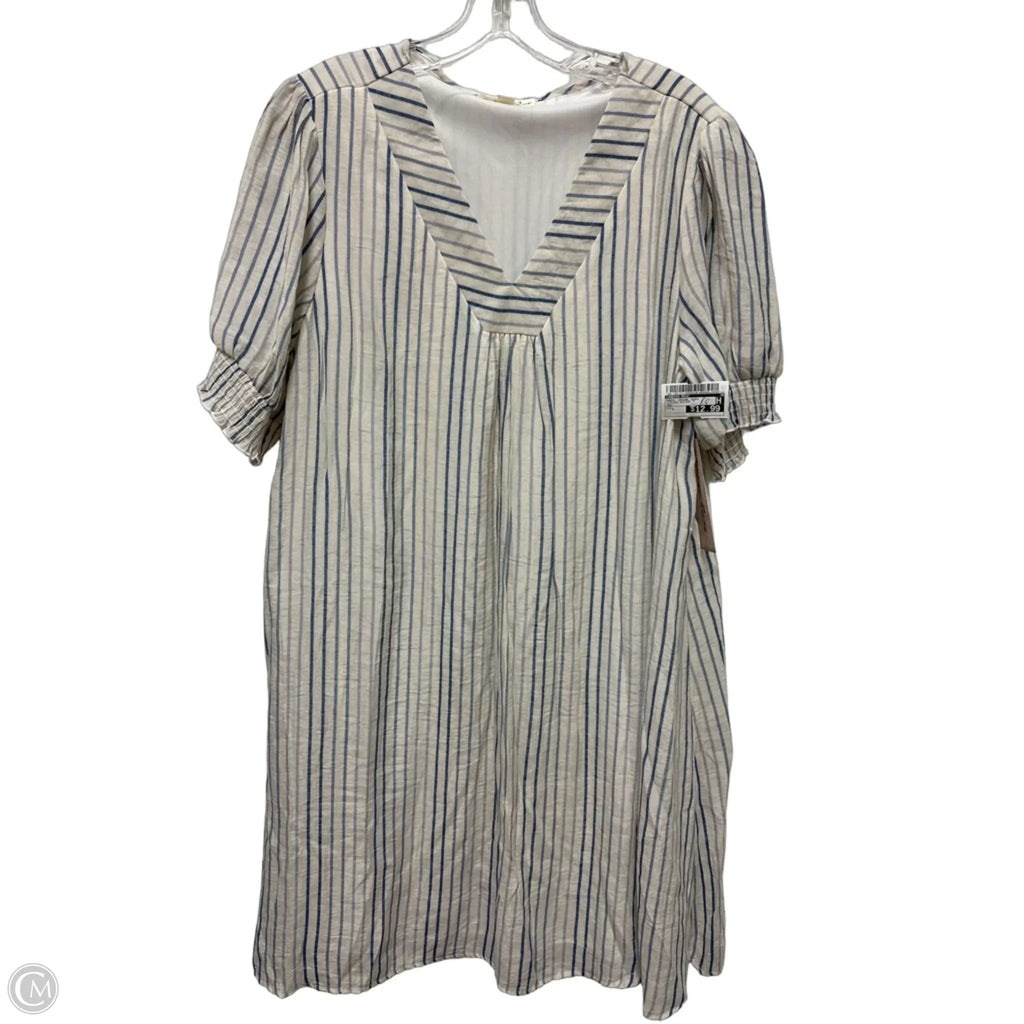 Dress Casual Midi By Indigo Rose In Striped Pattern, Size: L