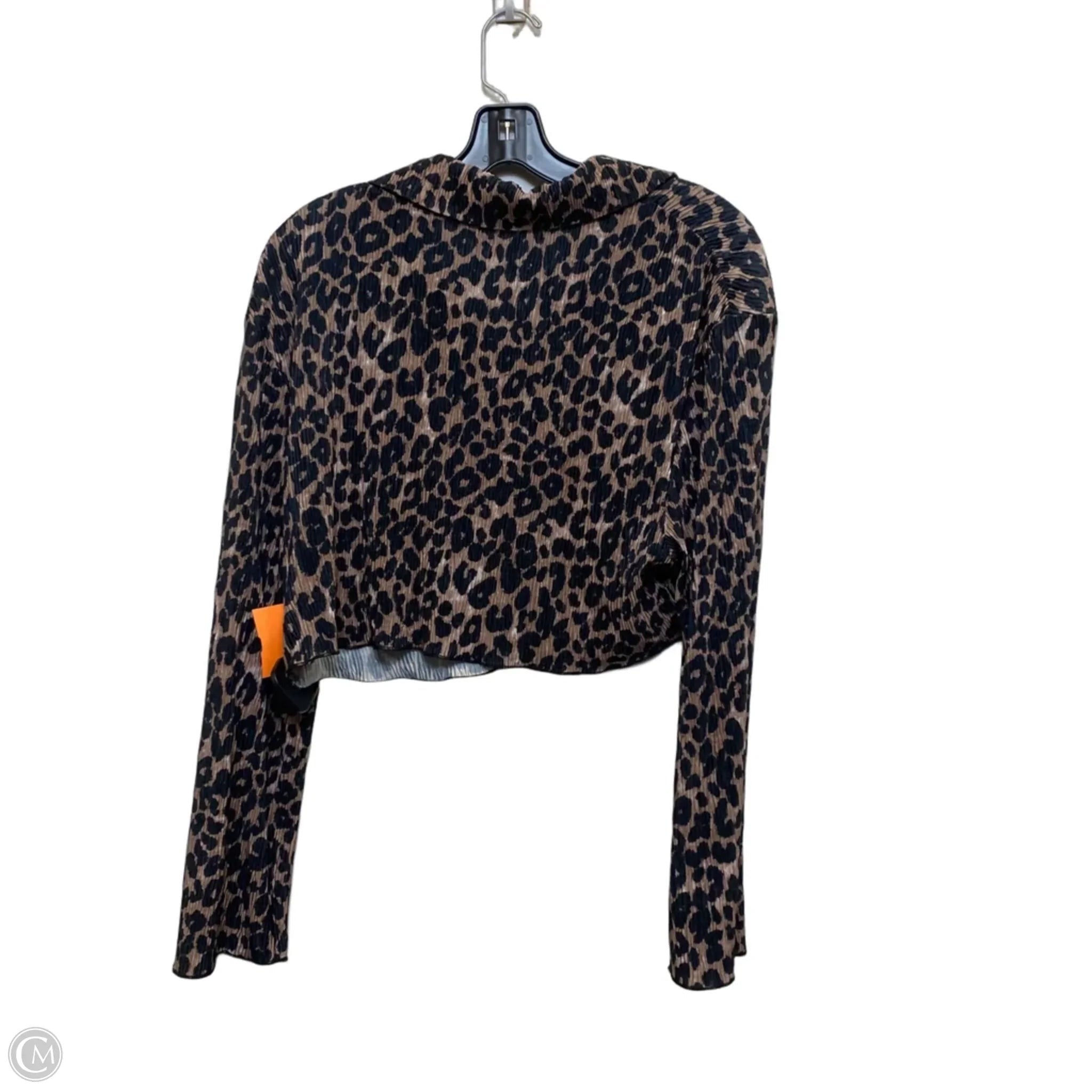 Top Long Sleeve By Shein In Animal Print, Size: 1x