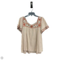 Top Short Sleeve By Madewell In Tan, Size: L