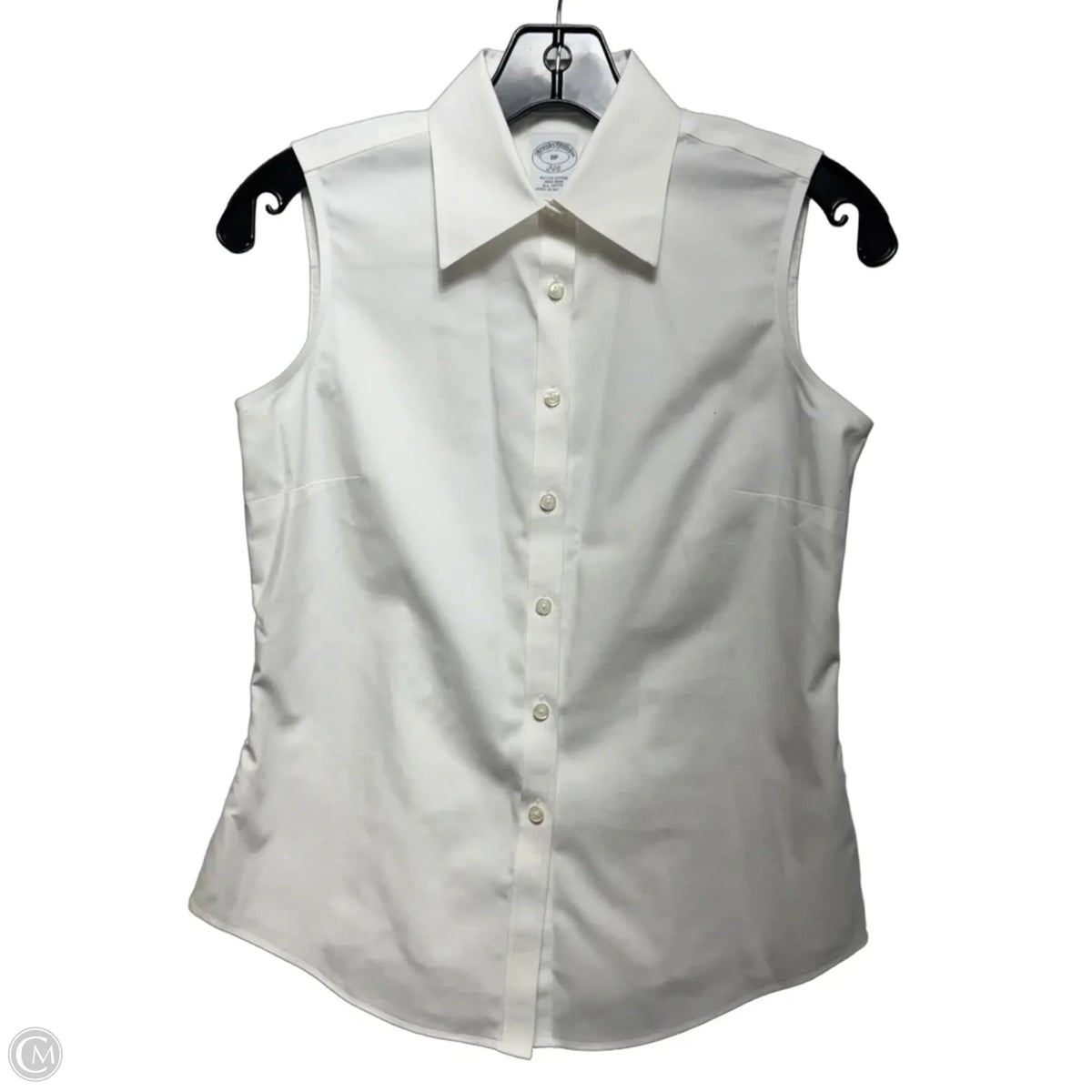 Top Sleeveless By Brooks Brothers In White, Size: 0p
