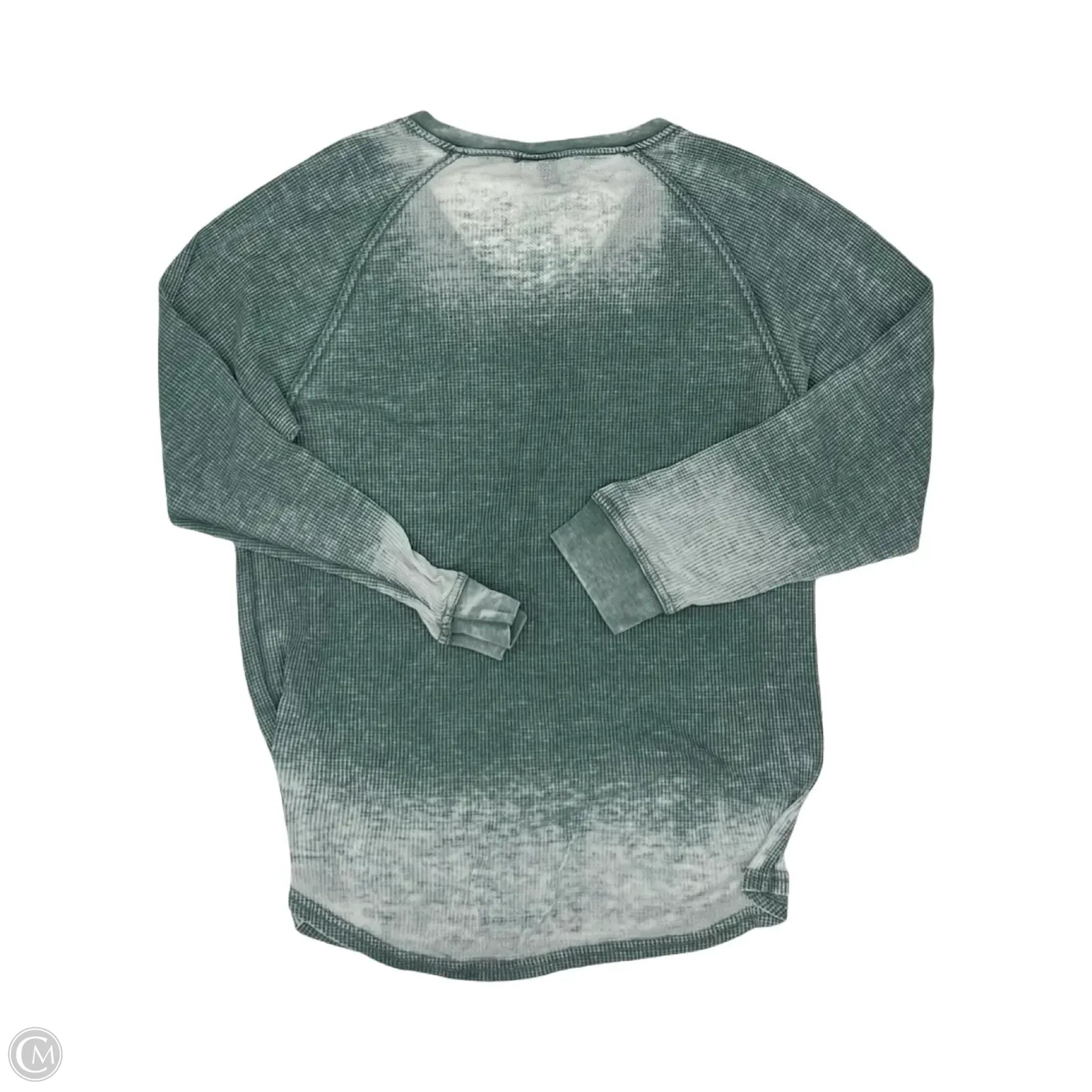 Top Long Sleeve By Chicka-d In Green, Size: L