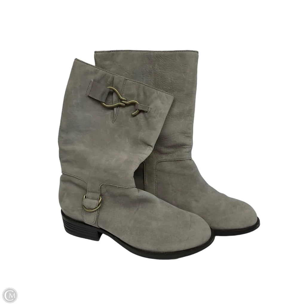 Boots Mid-calf Heels By Cole-haan In Grey, Size: 8