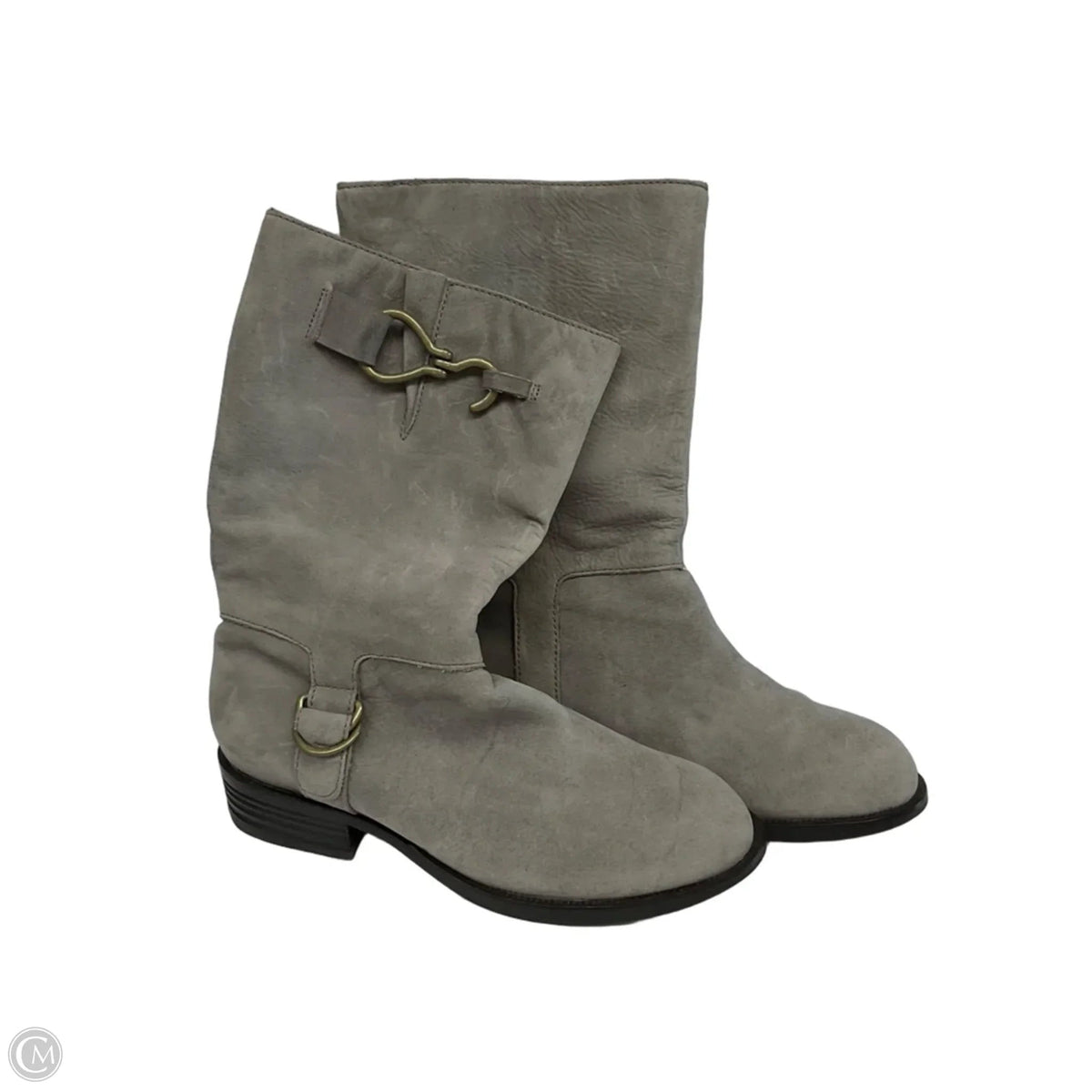 Boots Mid-calf Heels By Cole-haan In Grey, Size: 8