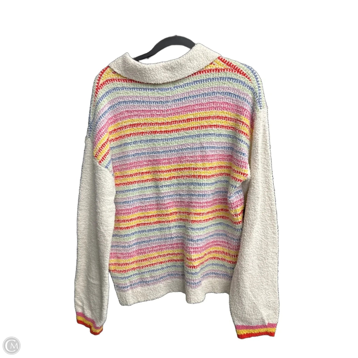 Sweater By Andree By Unit In Striped Pattern, Size: L