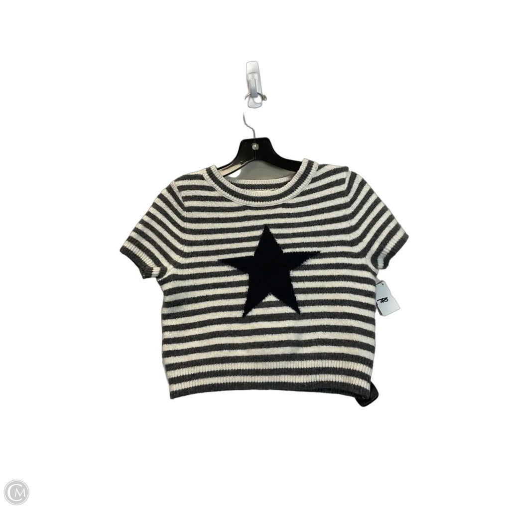 Sweater Short Sleeve By Freshman In Black, Size: M
