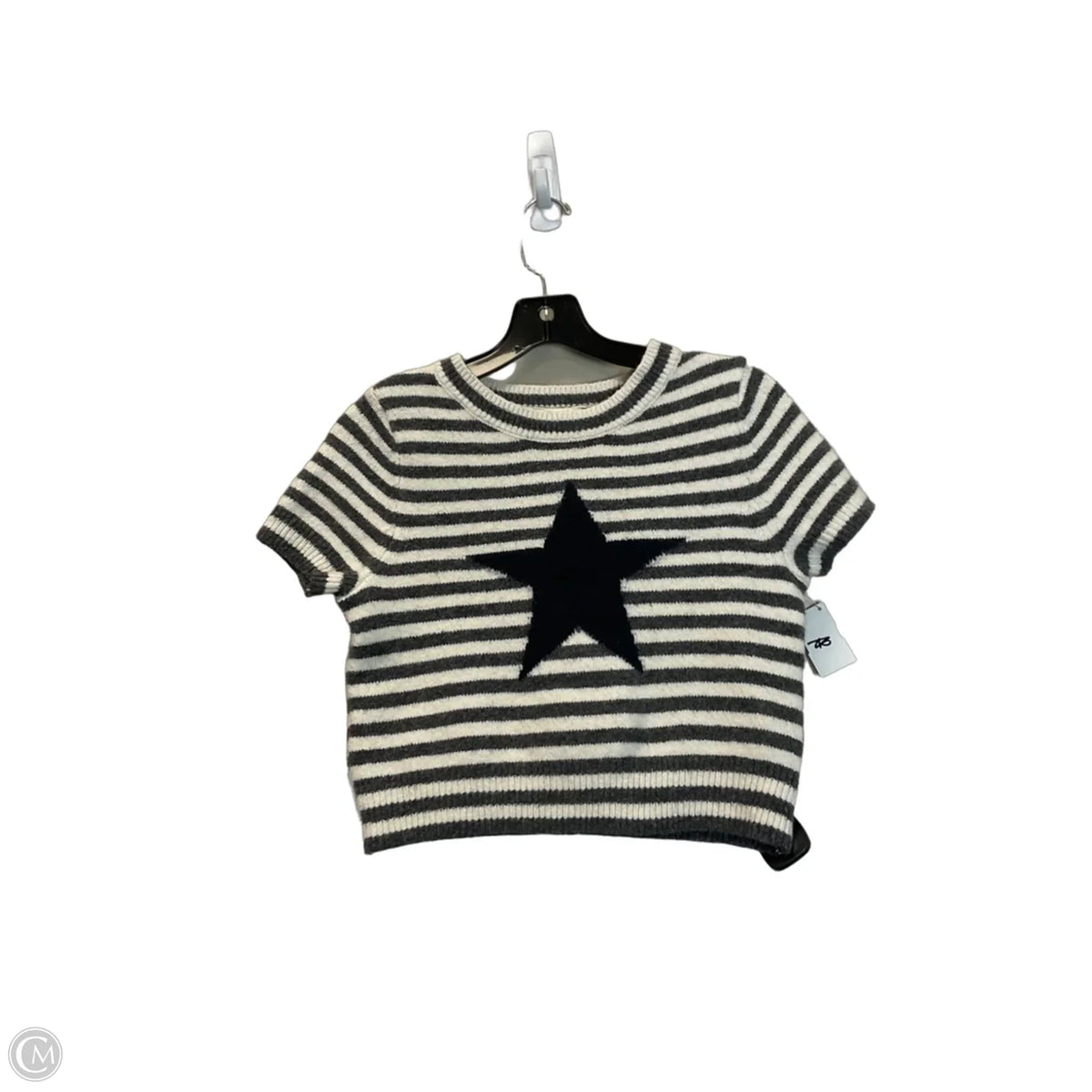 Sweater Short Sleeve By Freshman In Black, Size: M