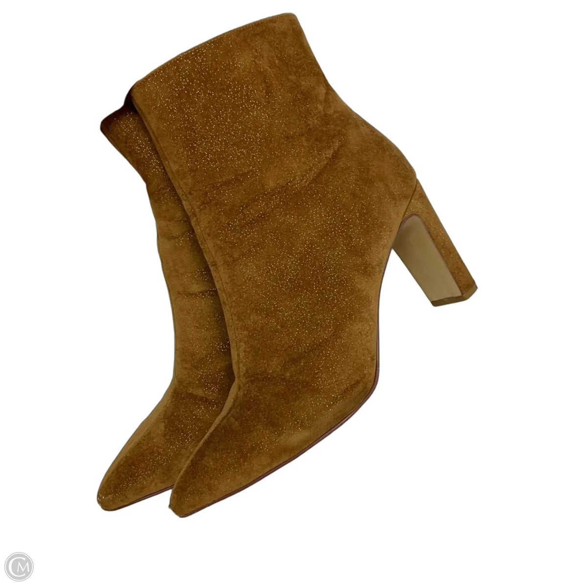 Boots Ankle Heels By Laundry In Gold, Size: 9