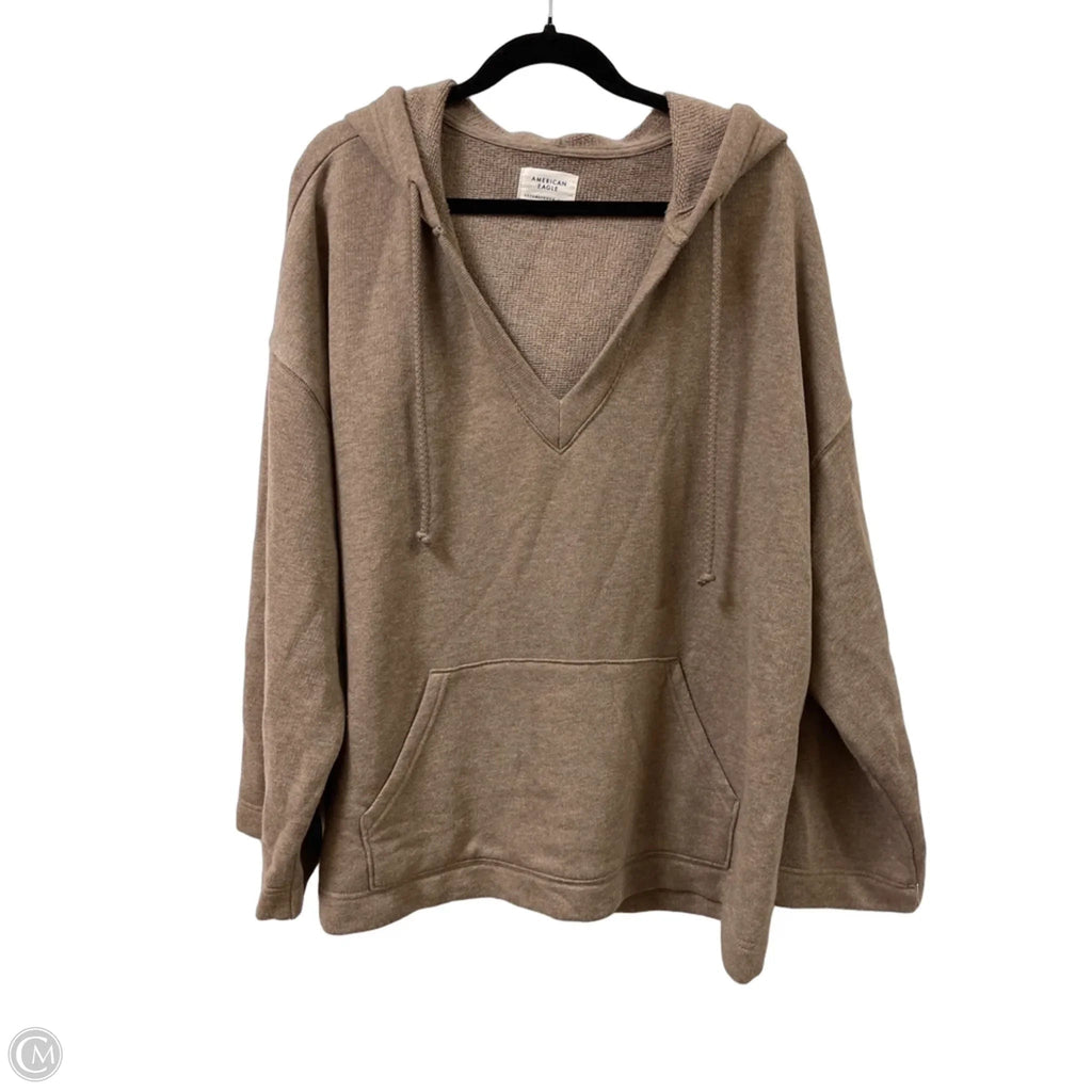 Sweatshirt Hoodie By American Eagle In Brown, Size: Xl