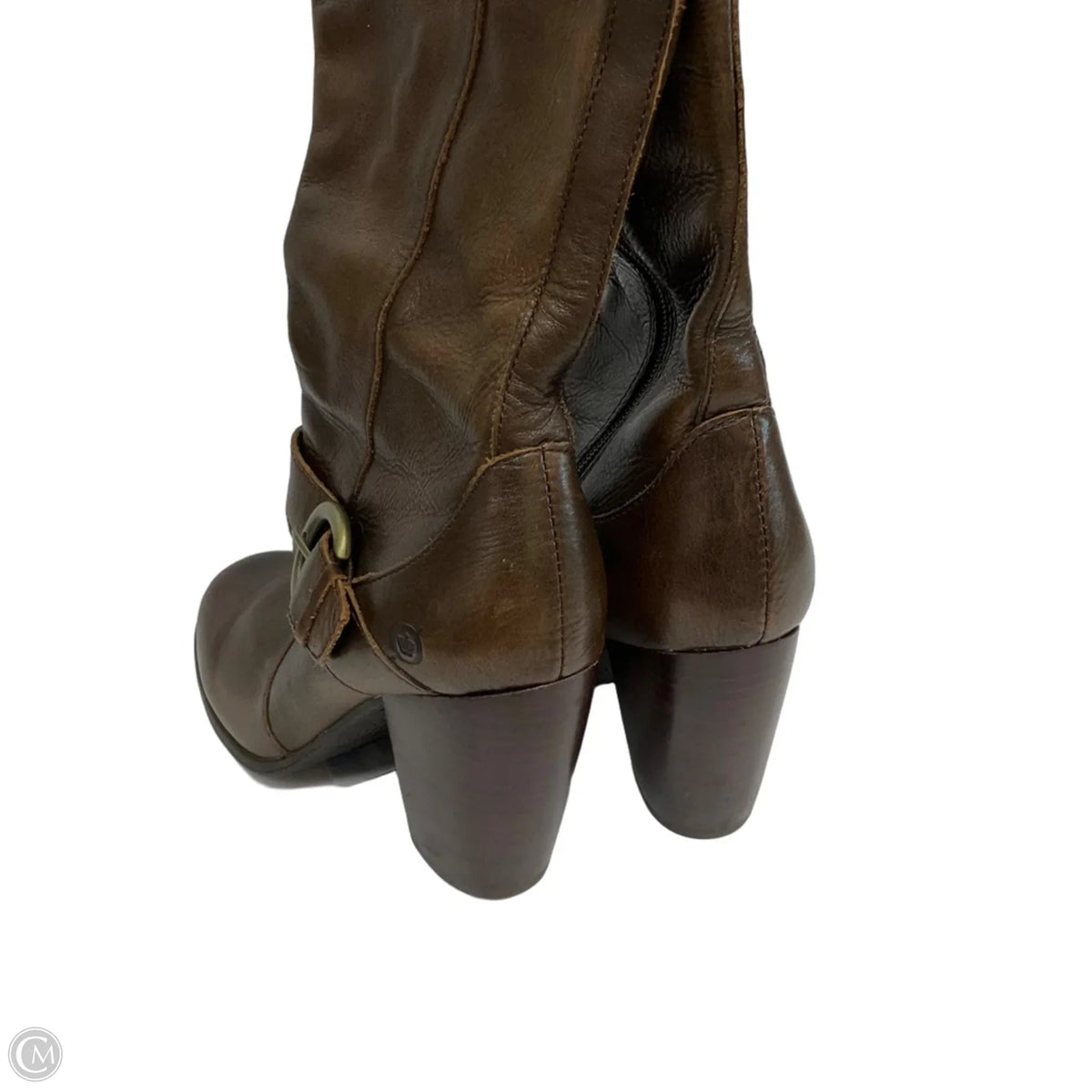 Boots Knee Heels By Born In Brown, Size: 6.5