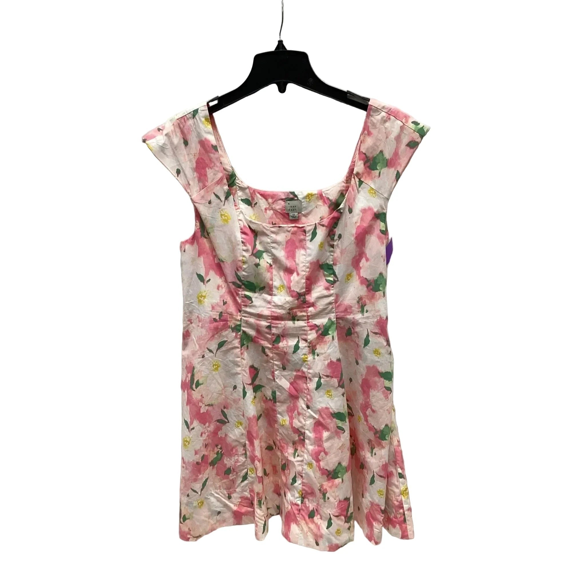 Dress Casual Midi By A New Day In Floral Print, Size: 12