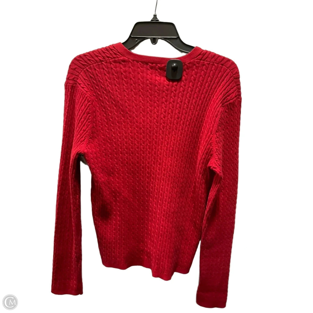 Cardigan By Lauren By Ralph Lauren In Red, Size: L