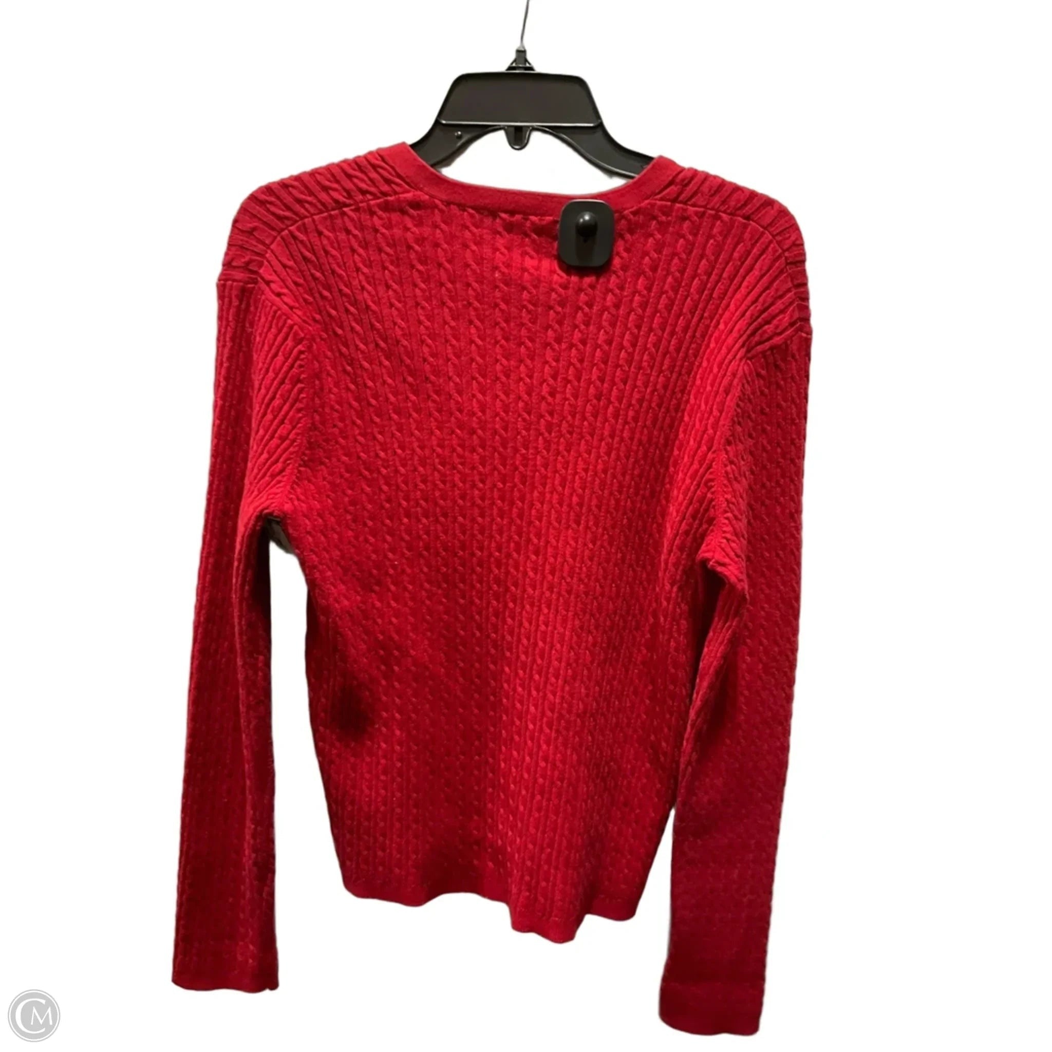Cardigan By Lauren By Ralph Lauren In Red, Size: L