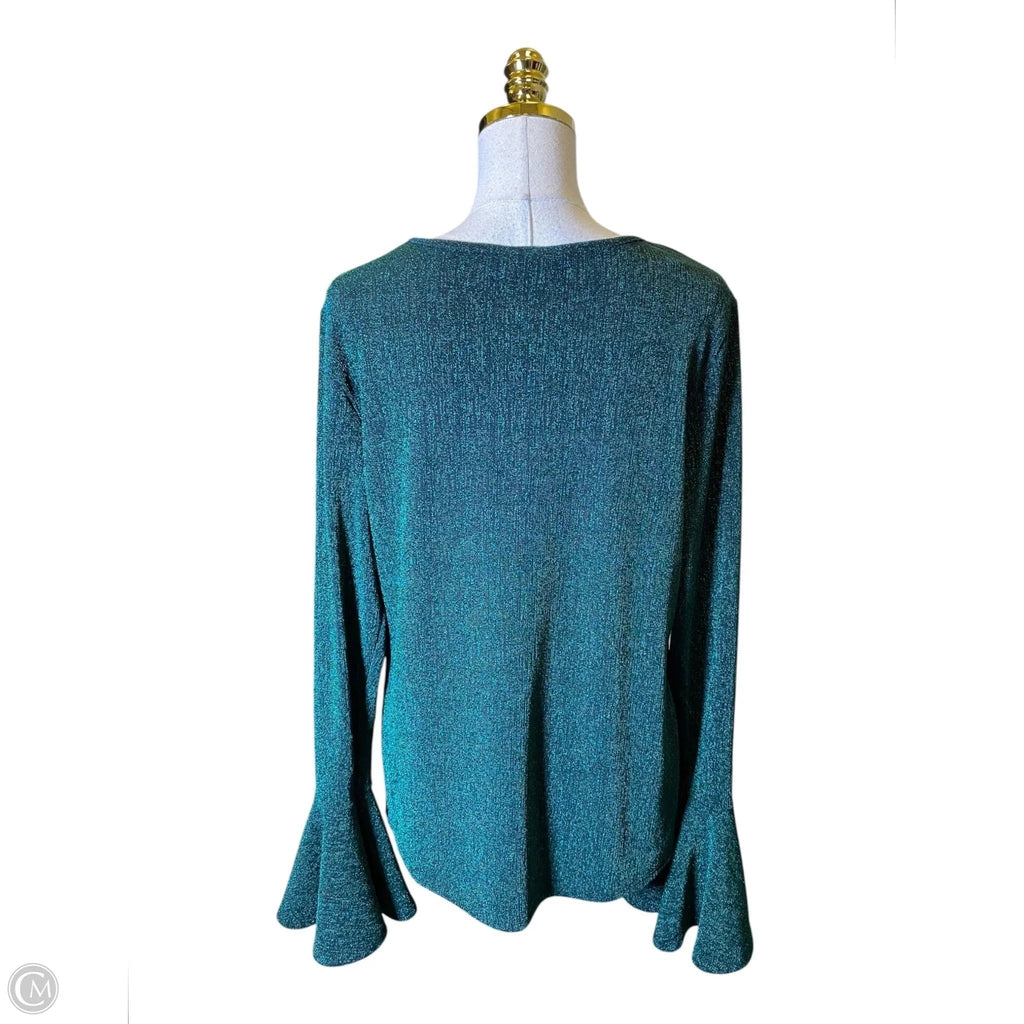 Top Long Sleeve By Ashley Stewart In Green, Size: 16