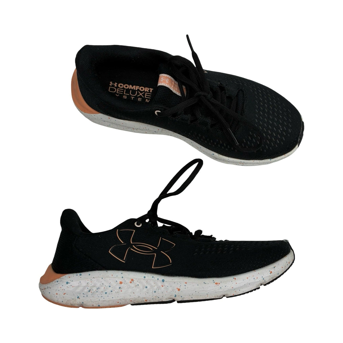 Shoes Athletic By Under Armour In Black & Orange, Size:7.5
