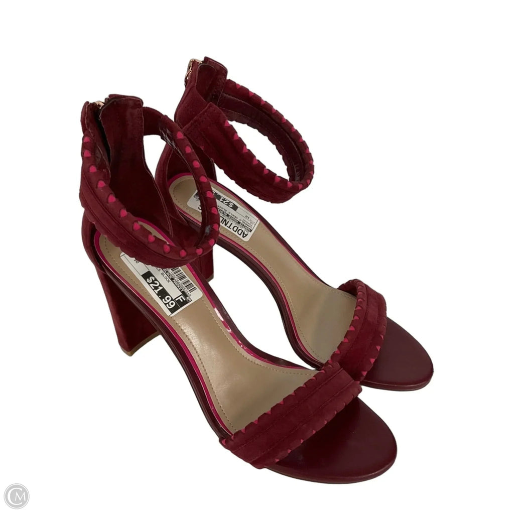 Sandals Heels Block By White House Black Market In Maroon, Size: 10