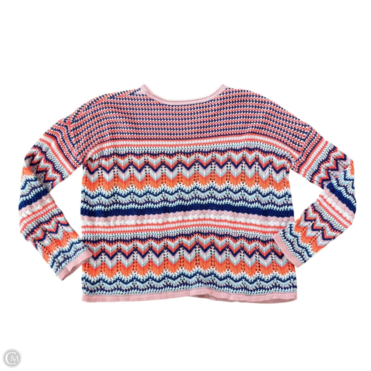 Sweater Cardigan Designer By Lilly Pulitzer In Orange & Pink, Size: L