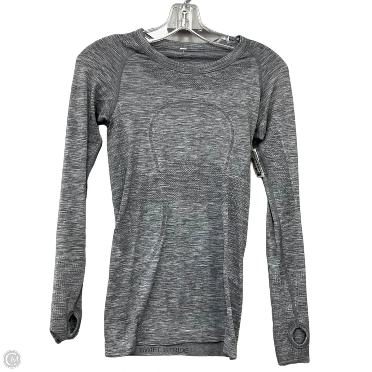 Athletic Top Long Sleeve Crewneck By Lululemon In Grey, Size: 4