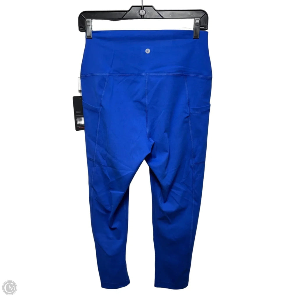 Athletic Capris By 90 Degrees By Reflex In Blue, Size: L