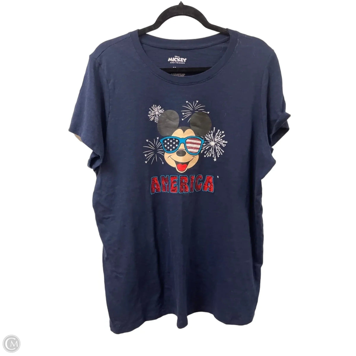 Top Short Sleeve By Disney In Animal Print, Size: 2x