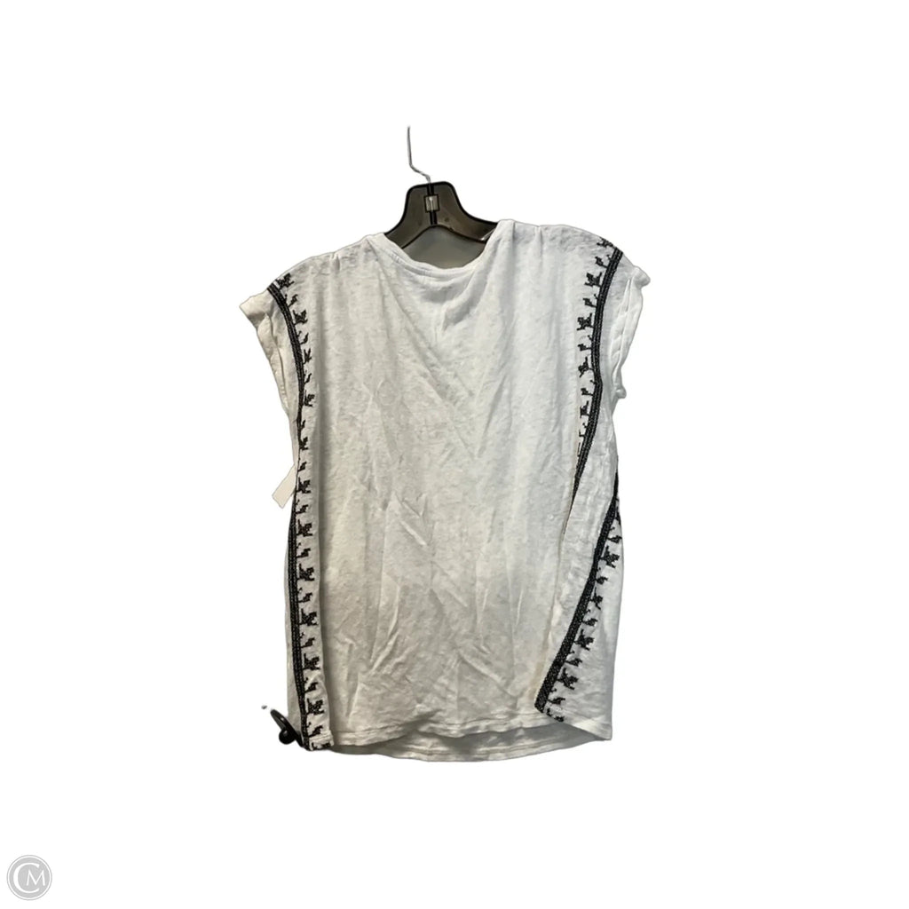 Top Short Sleeve By Garnet Hill In Black & White, Size: S