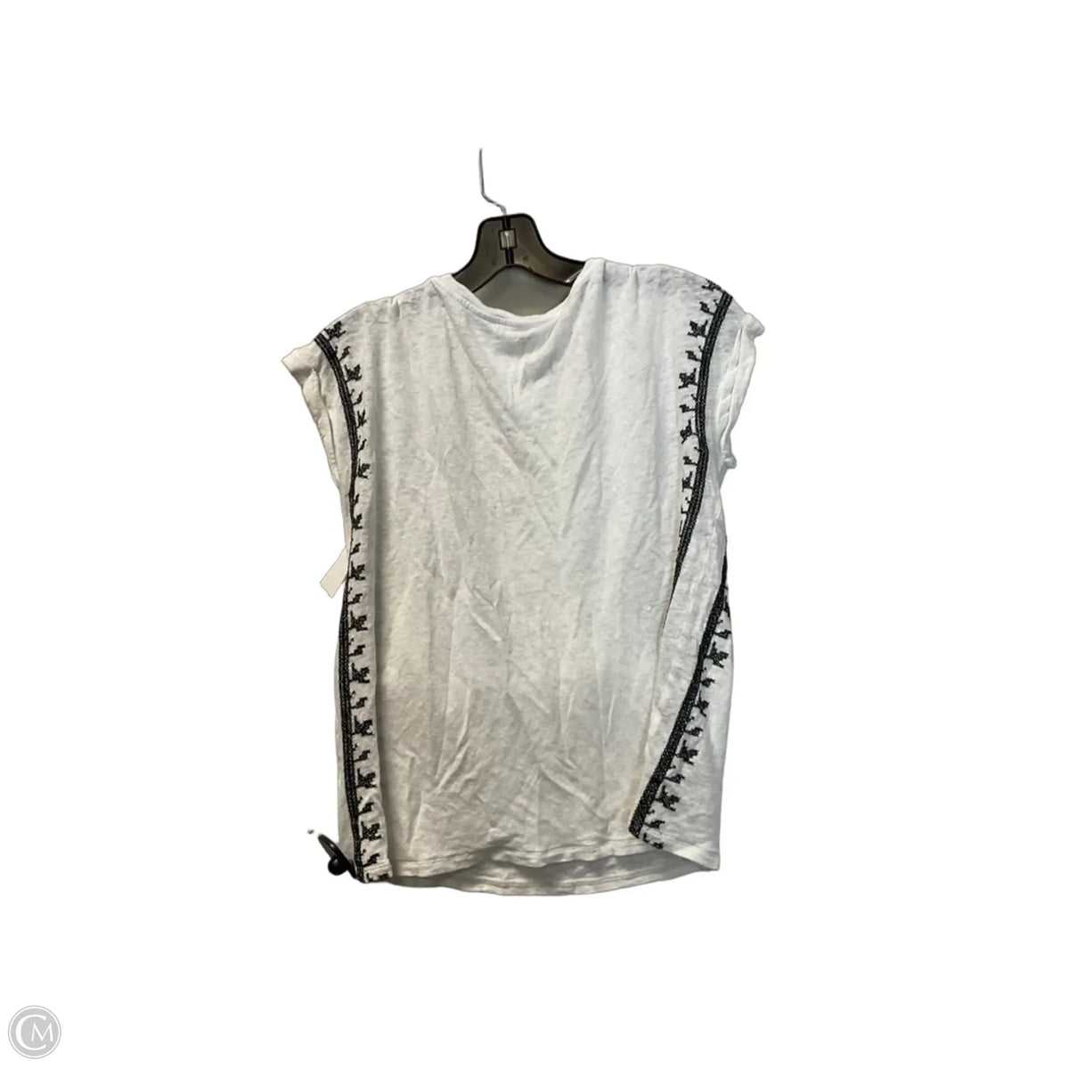 Top Short Sleeve By Garnet Hill In Black & White, Size: S