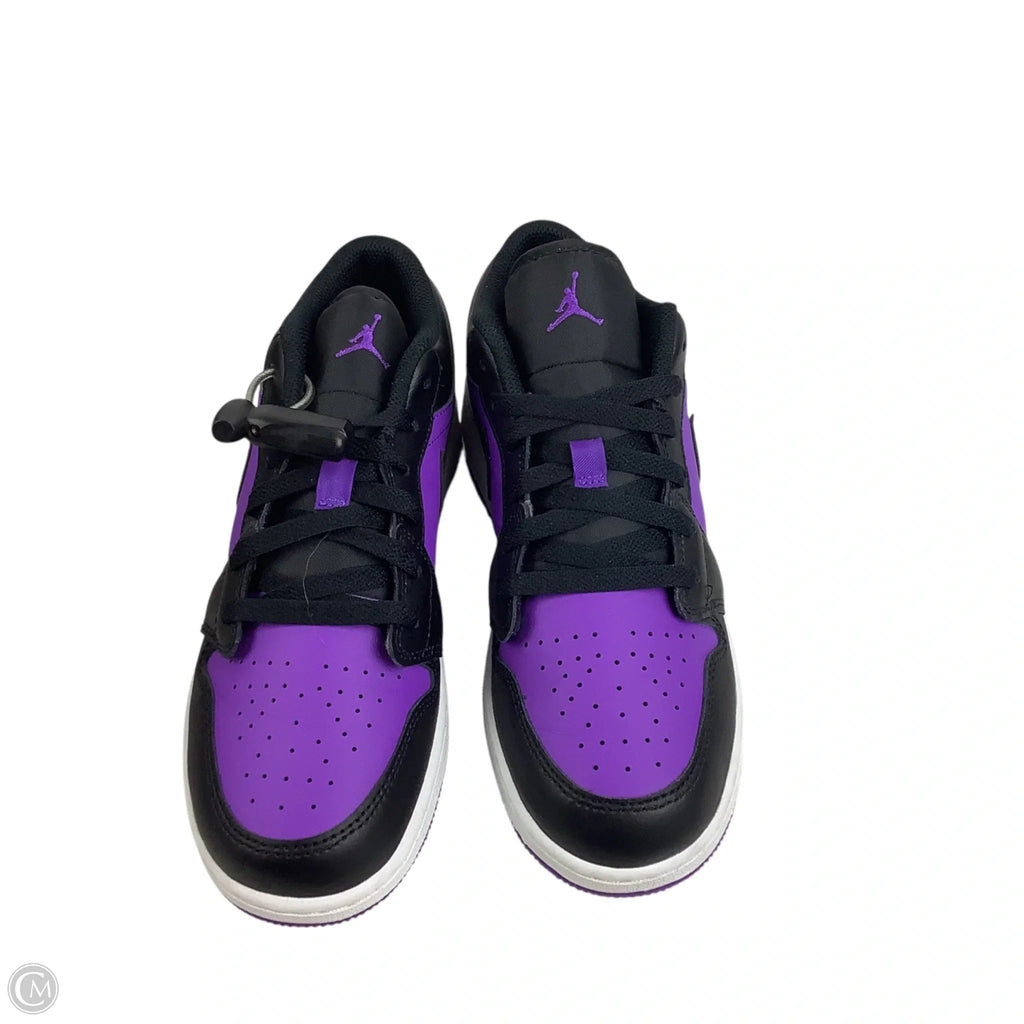 Shoes Luxury Designer By Jordan In Purple, Size: BOYS size 6Y = Estimated 7.5