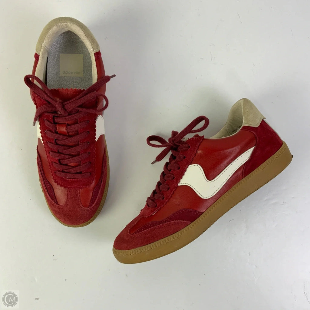 Shoes Sneakers By Dolce Vita In Red & White, Size: 6.5