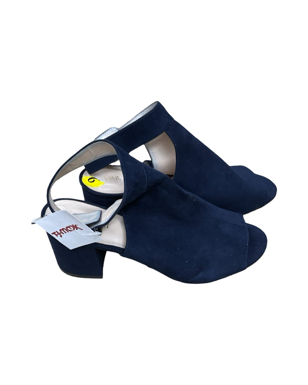 Sandals Heels Block By Nine West In Blue, Size:9