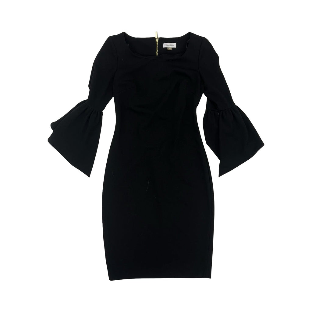 Dress Work By Calvin Klein In Black, Size:2