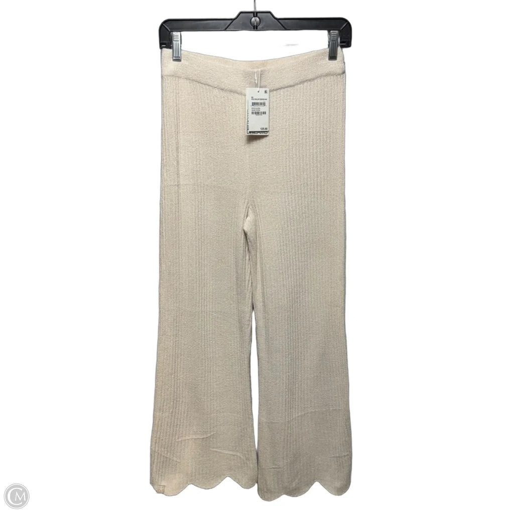 Cropped Scallop Hem Pants Lounge By Barefoot Dreams In Tan, Size: Xs