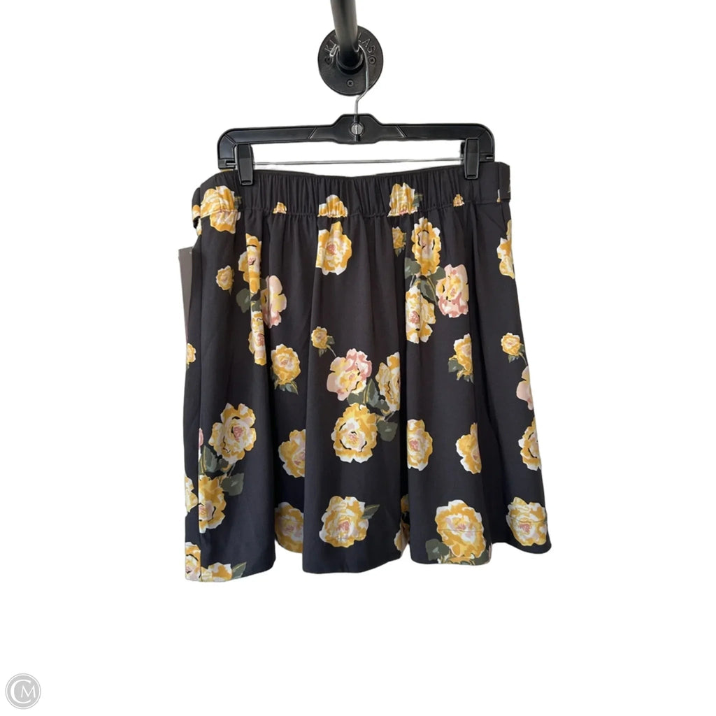 Skirt Mini & Short By Loft In Grey & Yellow, Size: Lp