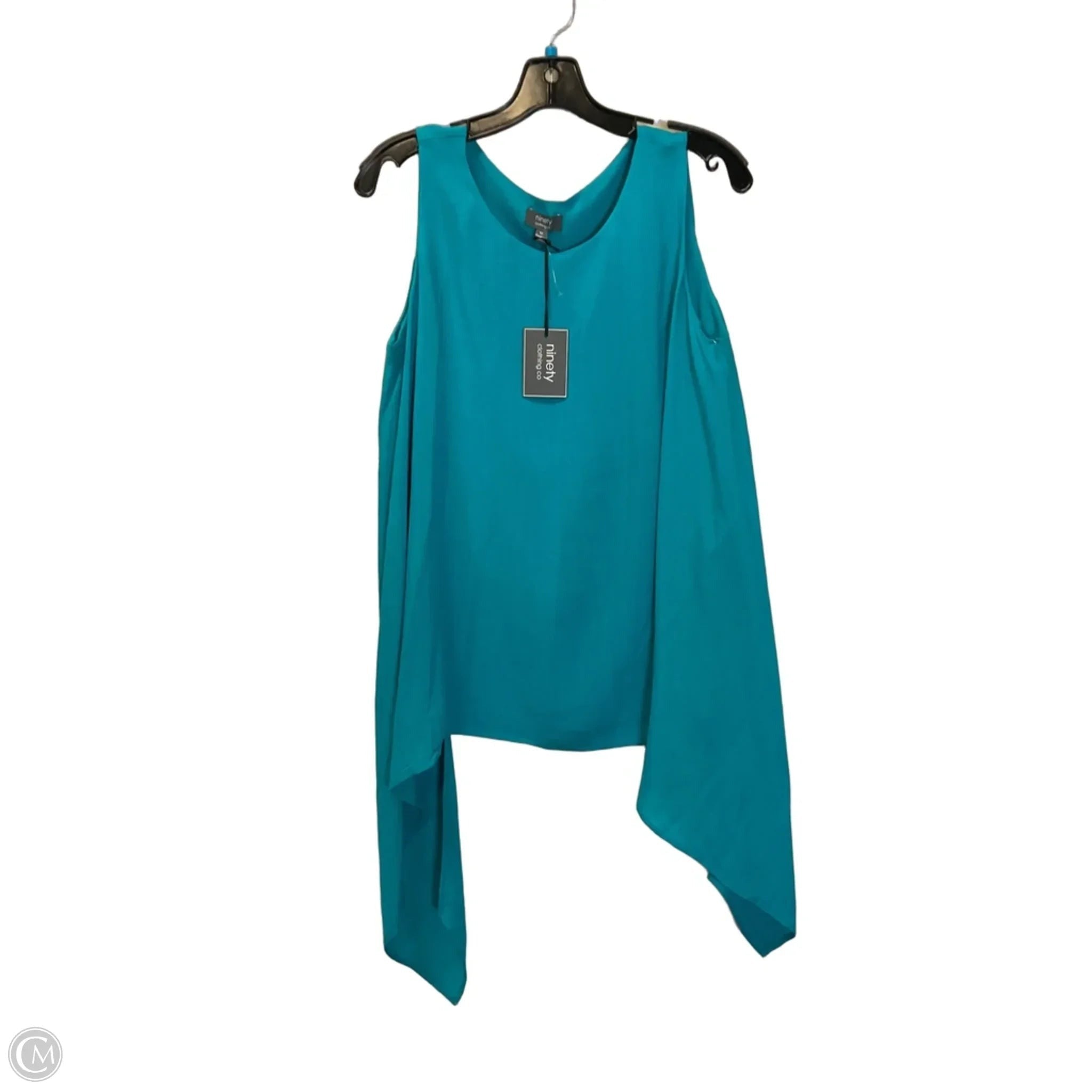 Top Sleeveless By Ninety Woman In Teal, Size: M