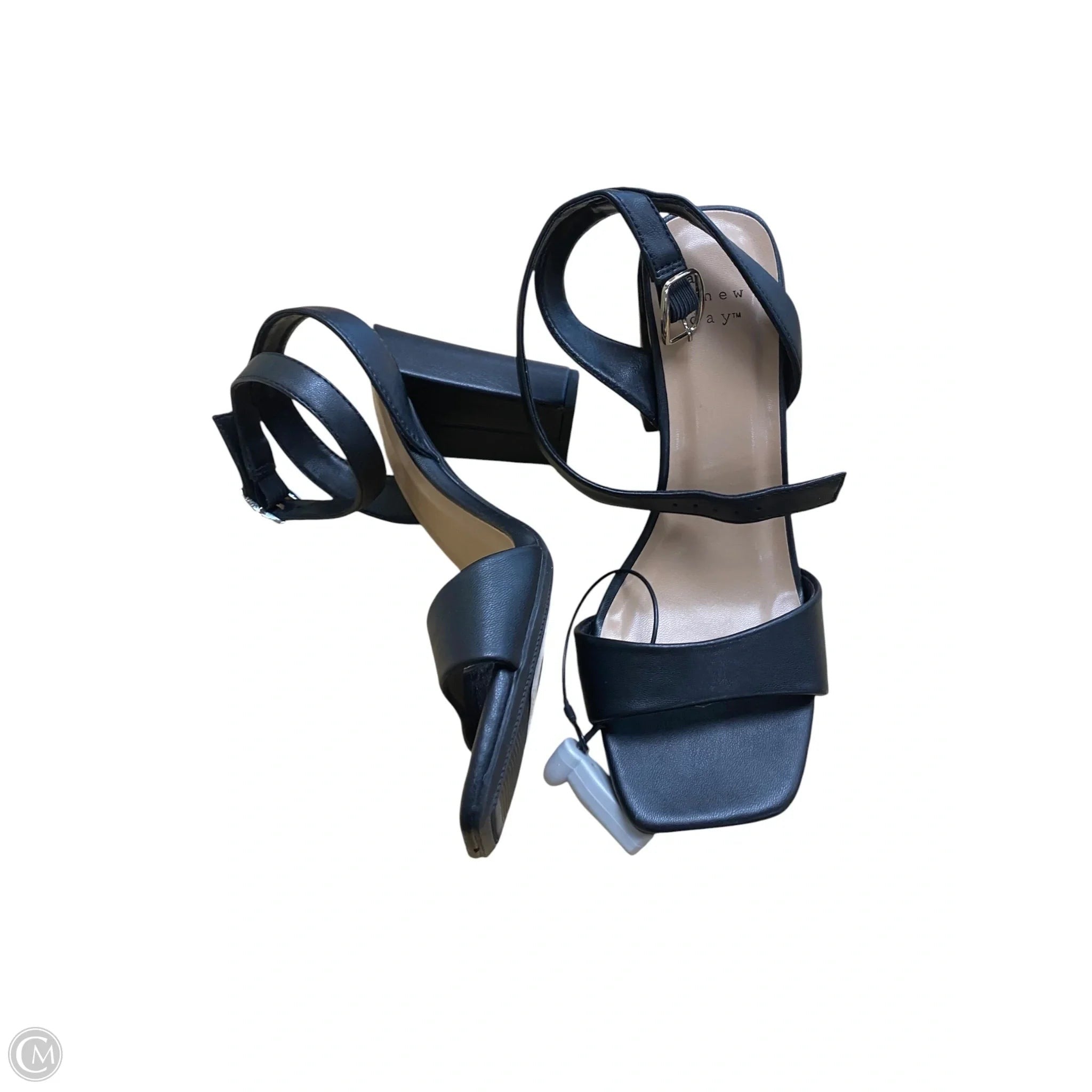 Sandals Heels Block By A New Day In Black, Size: 8