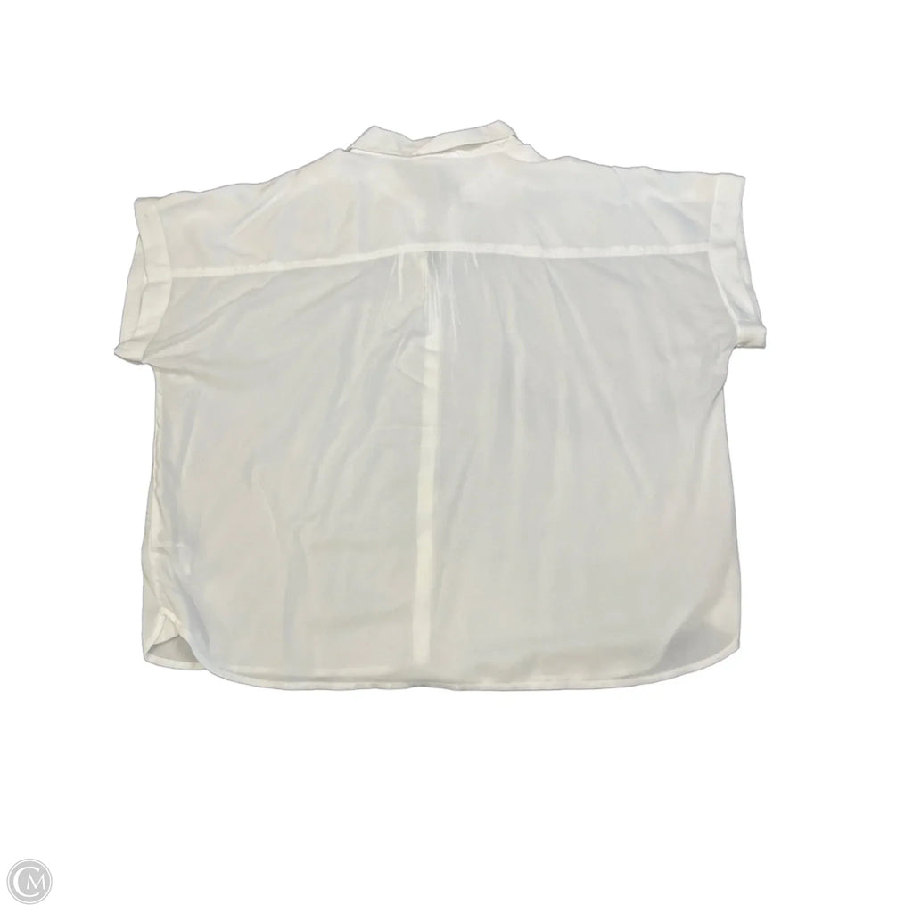 Blouse Short Sleeve By Beachlunchlounge In White, Size: Xl