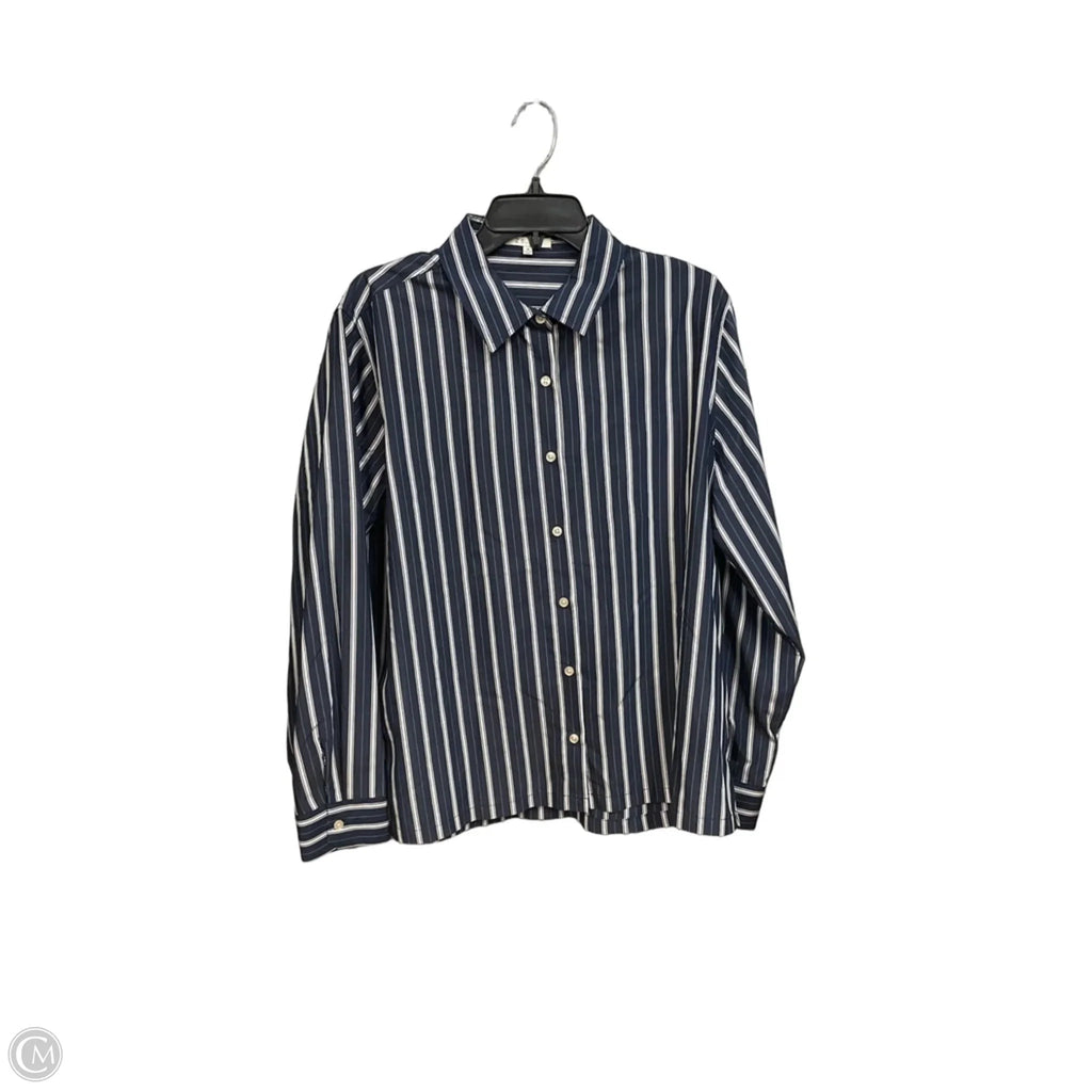 Top Long Sleeve By Z Supply In Striped Pattern, Size: M